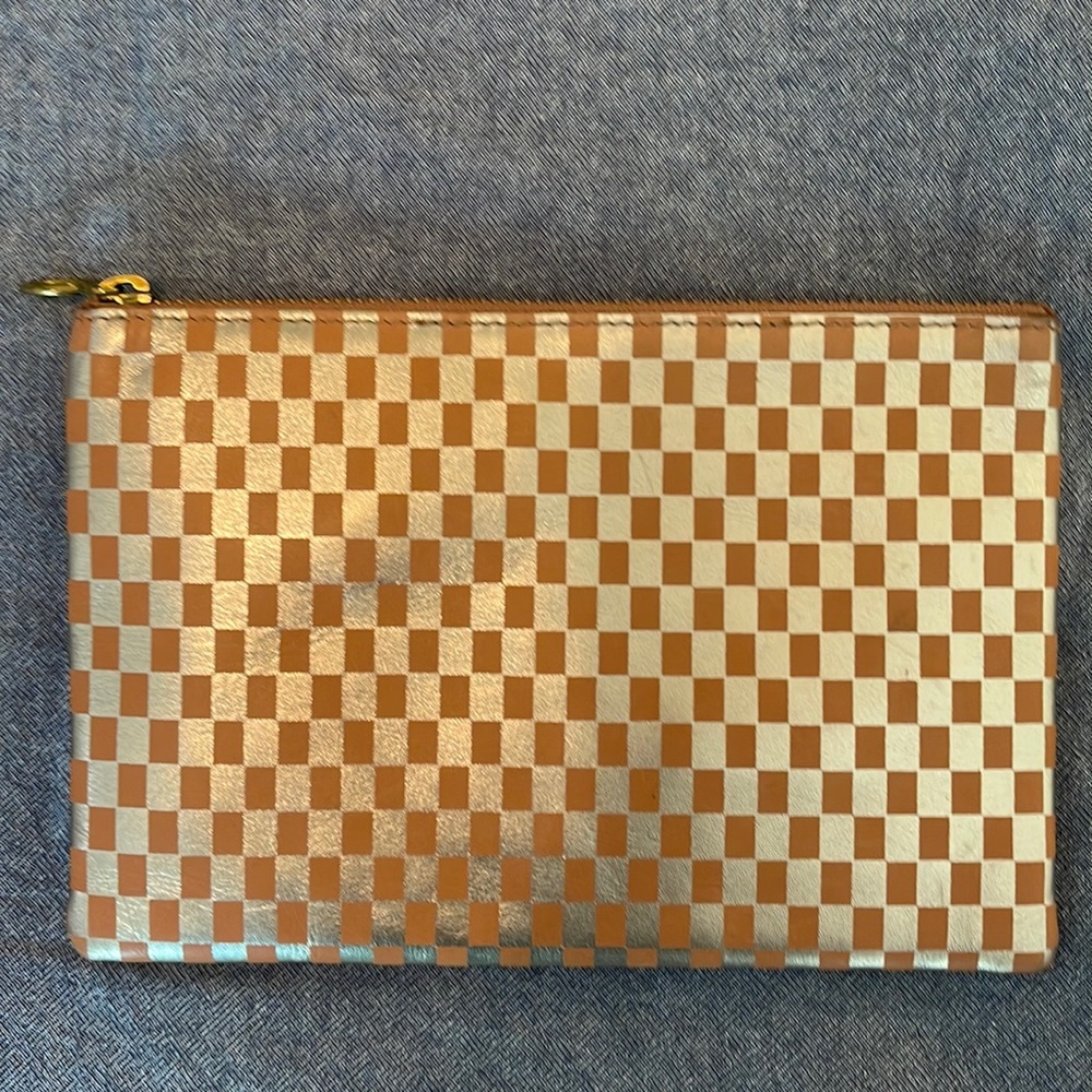 Madewell Large Checkered Pouch